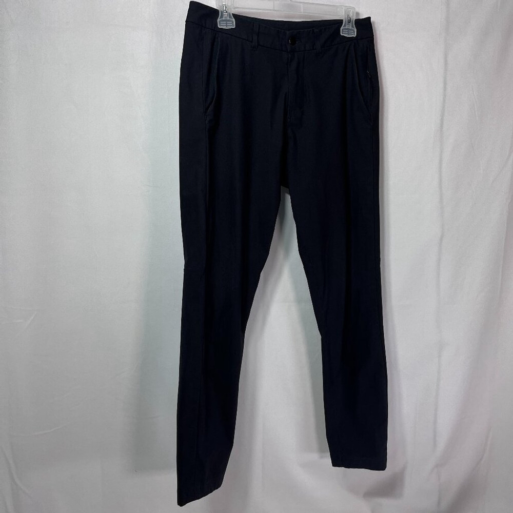 ** Lululemon Commission Worpstreme Pants‎ Men's Size 31x28 Black Charcoal Stretc